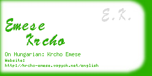 emese krcho business card